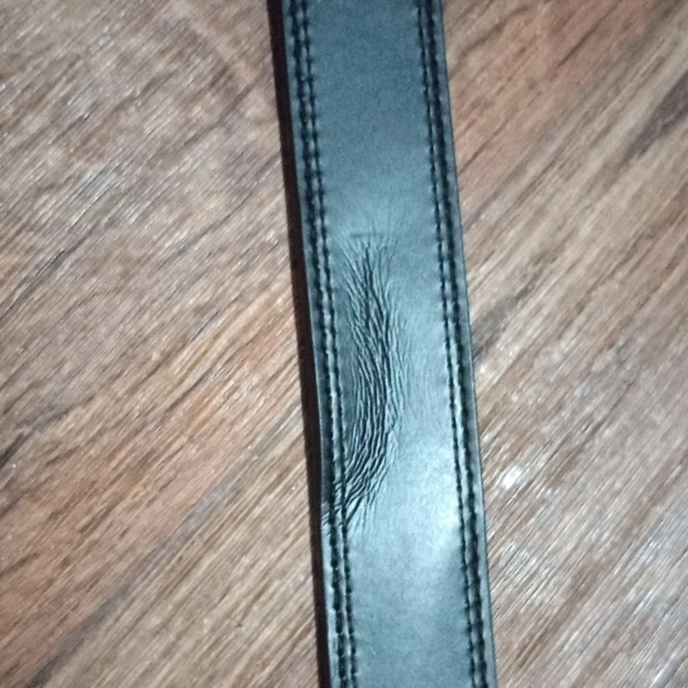 Black Wide Leather Buckle Belt